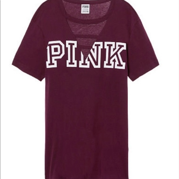 PINK Victoria's Secret Tops - Vs Pink Cutout Campus Tee Xs
